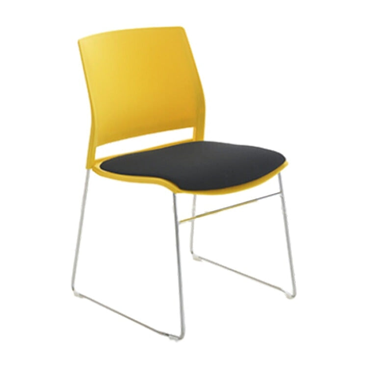 Office chair, stackable, space-saving, cotton-linen fabric, steel frame, non-slip rubber, OC-A42