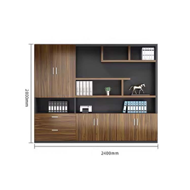 収納キャビネット 分類収納 ファイリングキャビネット 木製書庫 本棚 収納棚 オフィス家具 事務所 大容量収納スペース ブラック カスタマイズ可能 SC-A1