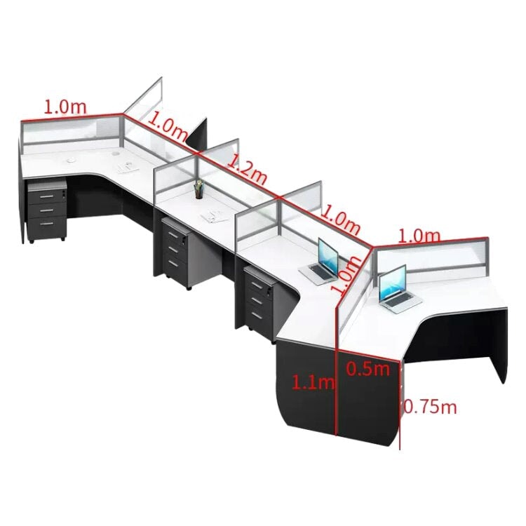 Office desk, work desk, work desk, panel legs, top panel, eco-friendly board, wiring hole, file wagon, casters, OD-A17