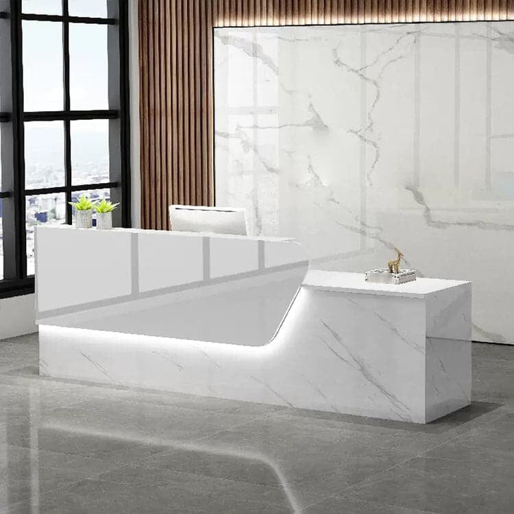 Reception counter, reception desk, cash register, counter, office reception, with LED, RD-A32