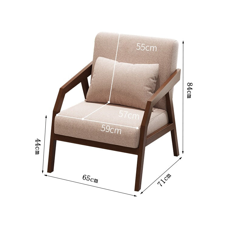 応接セット 応接チェア おしゃれ ラバーウッド 耐荷重 高密度ウレタン コットンリネン生地 一人掛け 二人掛け カスタマイズ可能 CT-A11
