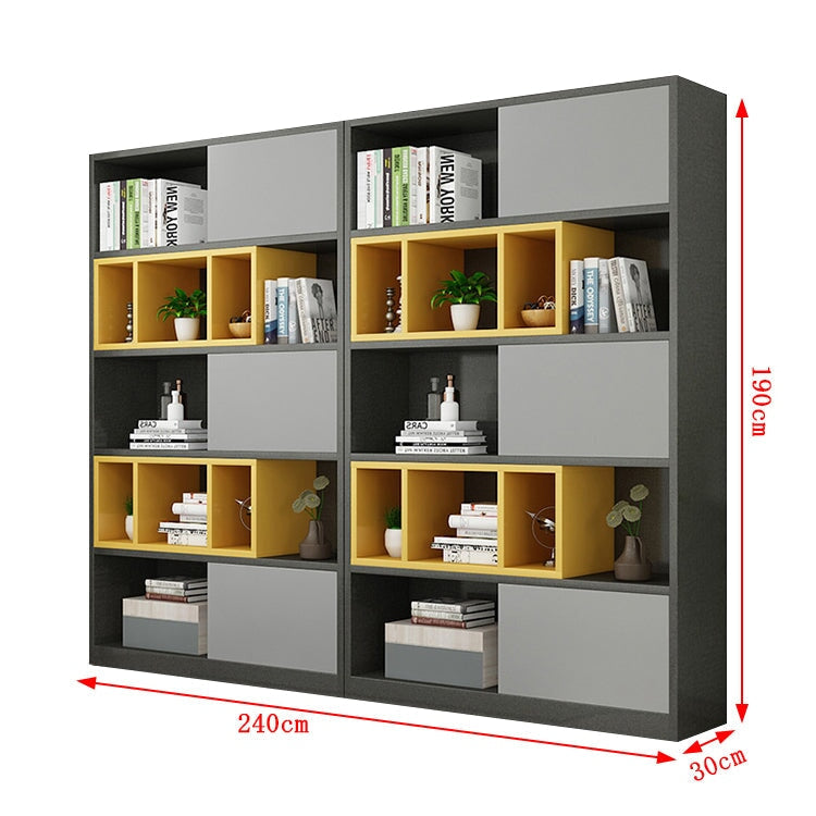 オフィス収納 収納キャビネット ファイリングキャビネット 書類整理棚 HDF エコ素材 分類収納 シンプルモダン バイカラーデザイン グレー カスタマイズ可能 SC-A20