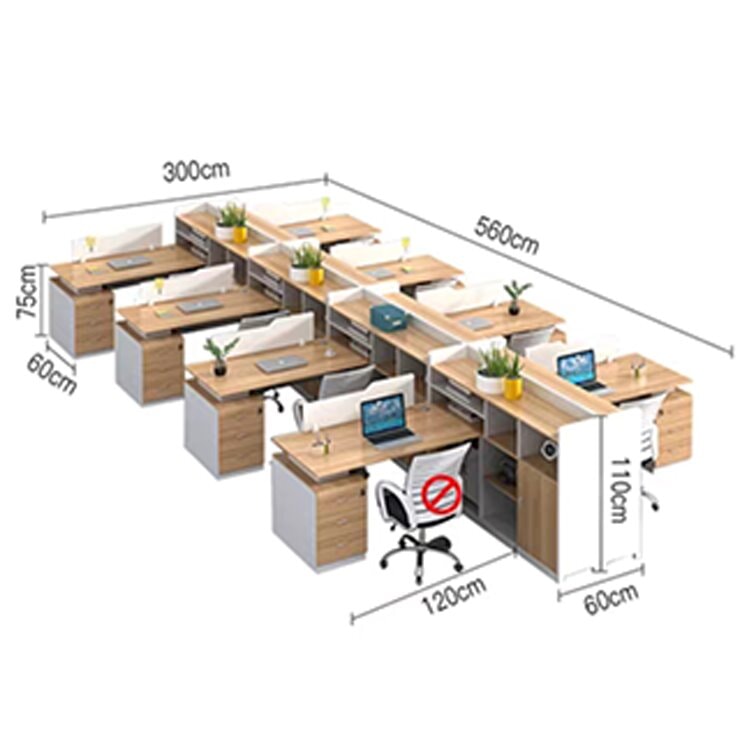 オフィスデスク 事務用デスク 事務机 ワークデスク サイドキャビネット付き 鍵付き 静音スライドレール 配線孔付き トップパネル付き OD-A14