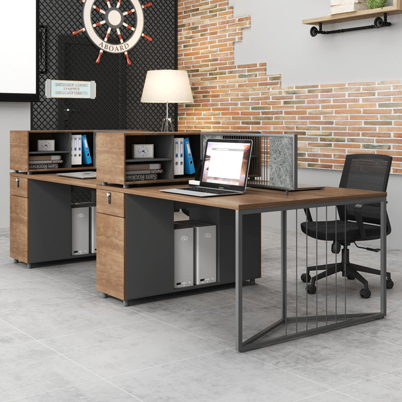 オフィスデスク オフィス家具 事務用デスク 事務机 作業机 ワークデスク トップパネル付き ダイヤル錠付き 学習机 大容量収納 モダン OD-A11