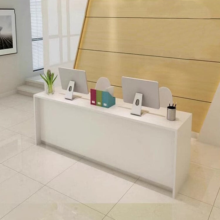 Reception counter, reception desk, cash register counter, counter, office reception, eco-friendly material, with lock, keyboard tray, RD-A34