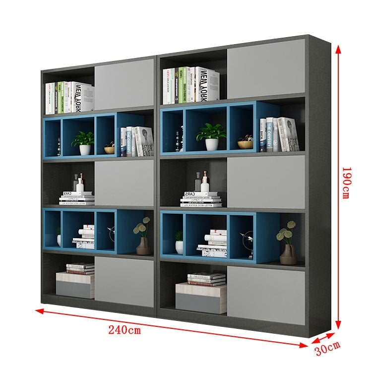 オフィス収納 収納キャビネット ファイリングキャビネット 書類整理棚 HDF エコ素材 分類収納 シンプルモダン バイカラーデザイン グレー カスタマイズ可能 SC-A20