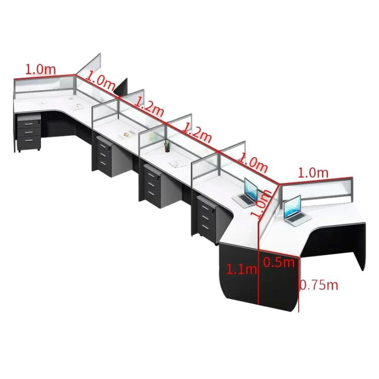 Office desk, work desk, work desk, panel legs, top panel, eco-friendly board, wiring hole, file wagon, casters, OD-A17
