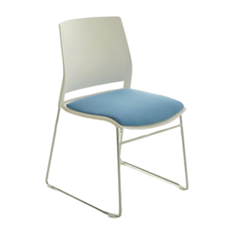 Office chair, stackable, space-saving, cotton-linen fabric, steel frame, non-slip rubber, OC-A42