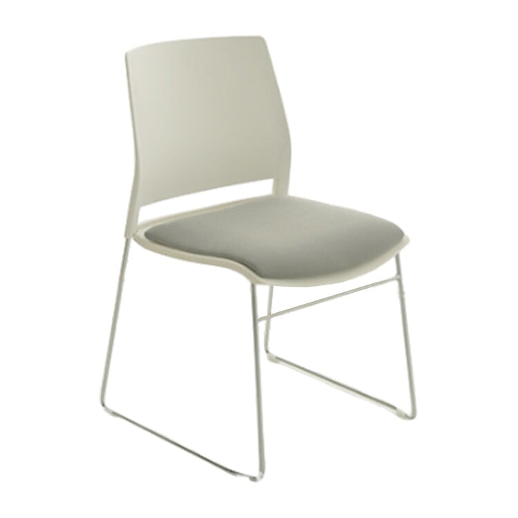 Office chair, stackable, space-saving, cotton-linen fabric, steel frame, non-slip rubber, OC-A42