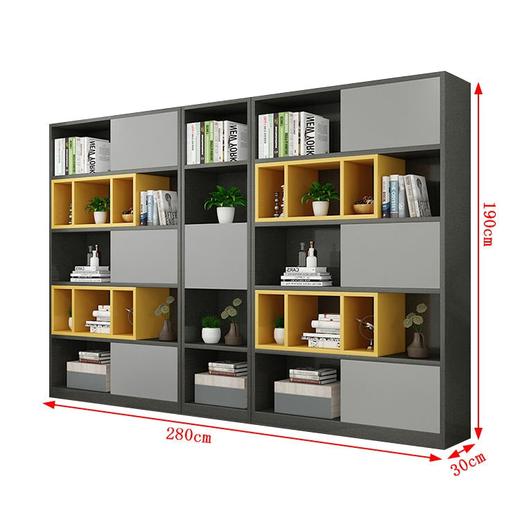オフィス収納 収納キャビネット ファイリングキャビネット 書類整理棚 HDF エコ素材 分類収納 シンプルモダン バイカラーデザイン グレー カスタマイズ可能 SC-A20