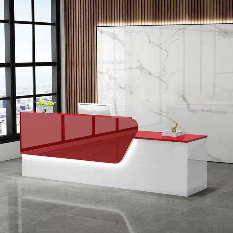 Reception counter, reception desk, cash register, counter, office reception, with LED, RD-A32