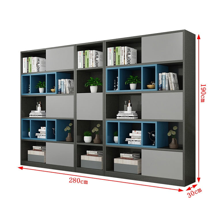 オフィス収納 収納キャビネット ファイリングキャビネット 書類整理棚 HDF エコ素材 分類収納 シンプルモダン バイカラーデザイン グレー カスタマイズ可能 SC-A20