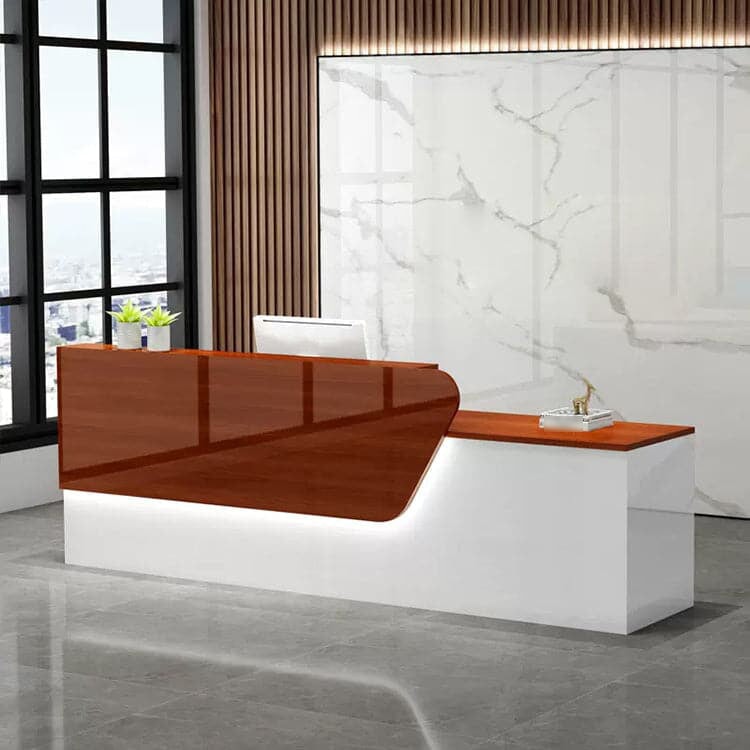 Reception counter, reception desk, cash register, counter, office reception, with LED, RD-A32
