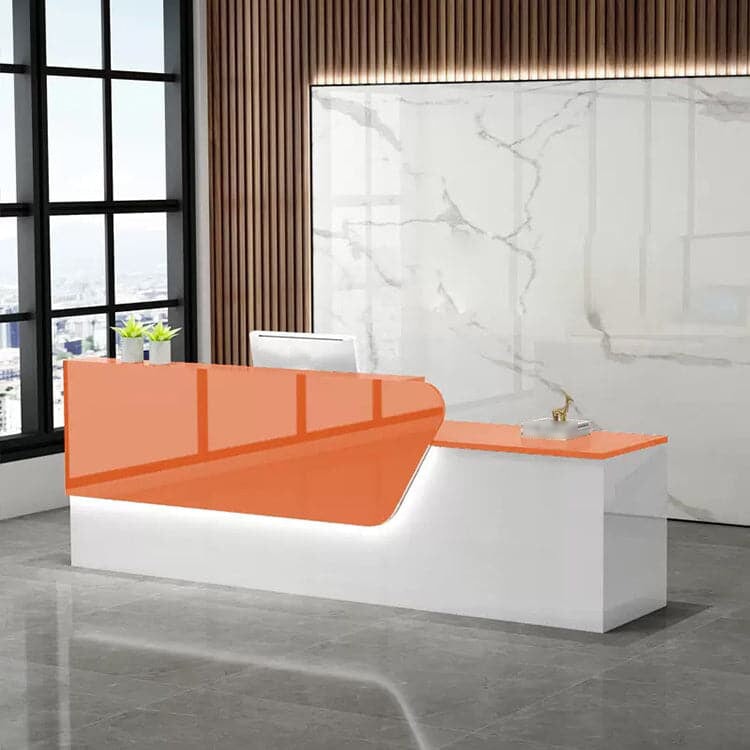 Reception counter, reception desk, cash register, counter, office reception, with LED, RD-A32