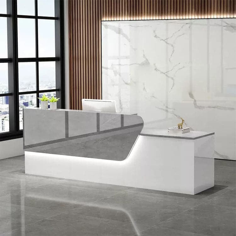 Reception counter, reception desk, cash register, counter, office reception, with LED, RD-A32
