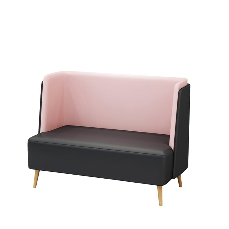 店舗用ソファセット シンプルデザイン マーブル模様 PVCレザー生地 高密度ウレタンフォーム 天然木フレーム 店舗用什器 店舗用家具 ピンク カスタマイズ可能 CT-A16