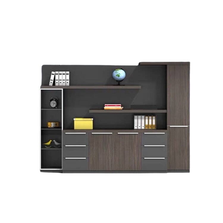 社長室用キャビネット 書類整理棚 オフィスキャビネット キャビネット 社長室 分類収納 インテリア性 シンプル ブラウン カスタマイズ可能 SC-A5