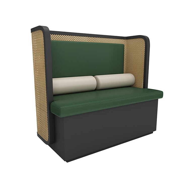 レストラン応接ソファセット PVCレザー生地 高密度ウレタンフォーム アンティーク調 店舗用什器 飲食店 グリーン カスタマイズ可能 CT-A17