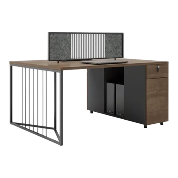 オフィスデスク オフィス家具 事務用デスク 事務机 作業机 ワークデスク トップパネル付き ダイヤル錠付き 学習机 大容量収納 モダン OD-A11