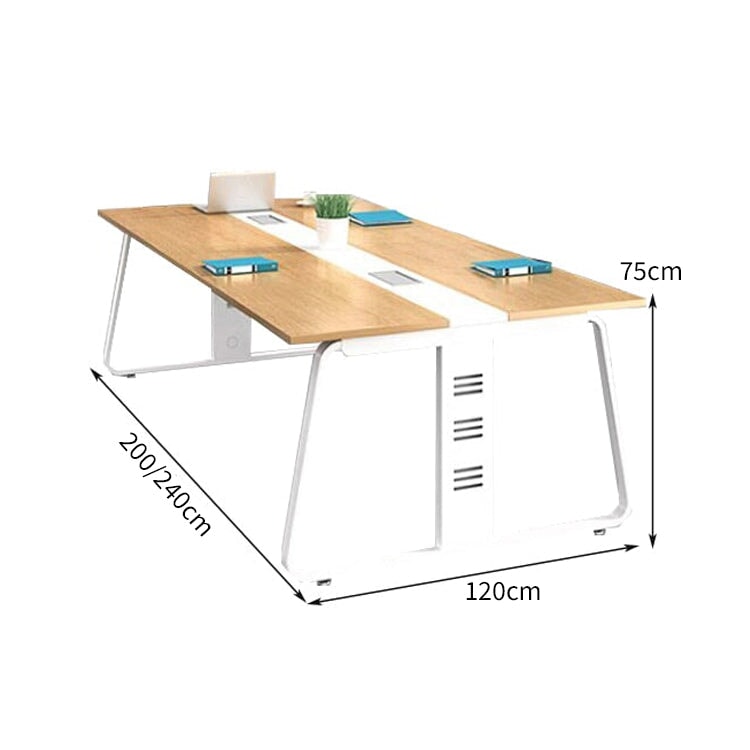 モダン シンプル 堅牢 頑丈 エコ 配線ボックス 会議テーブル ミーティングテーブル メラミン化粧板 スチール ナチュラル カスタマイズ可能 MT-A21