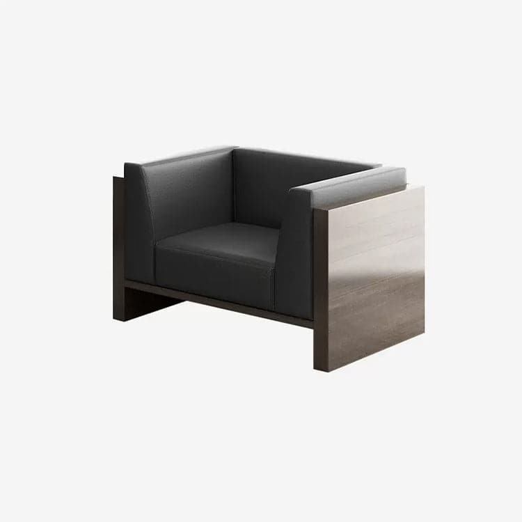 Luxurious business sofa, sofa set, center table, leather upholstery, nappa leather, melamine veneer, urethane foam, wood grain OS-A4