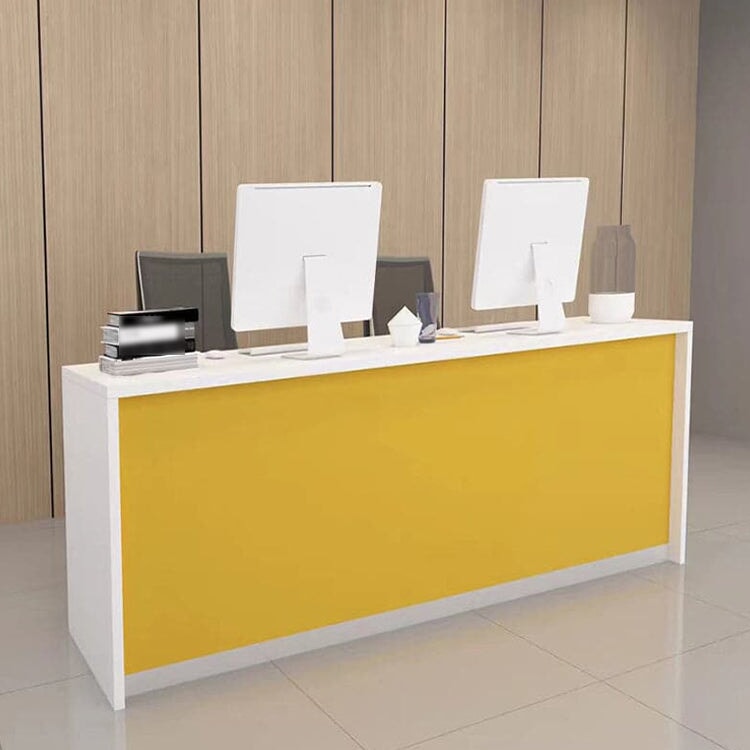 Reception counter, reception desk, cash register counter, counter, office reception, eco-friendly material, with lock, keyboard tray, RD-A34