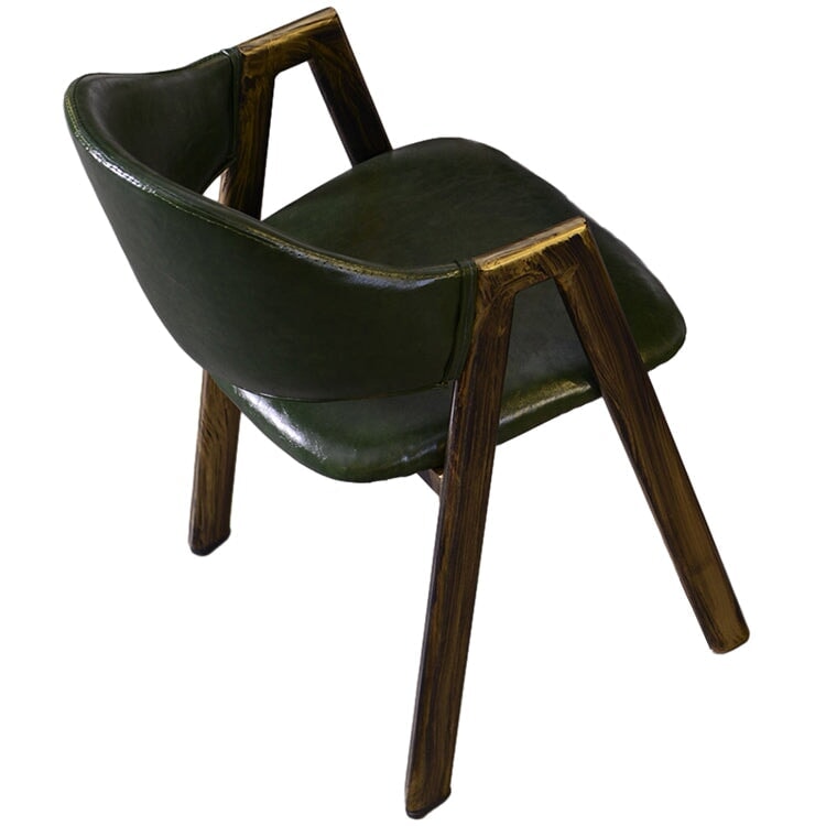 カフェテーブルセット レストラン オイルレザー生地 人工レザー 円型テーブル 1人掛け 2人掛け シック ブラウン カスタマイズ可能 CT-A26