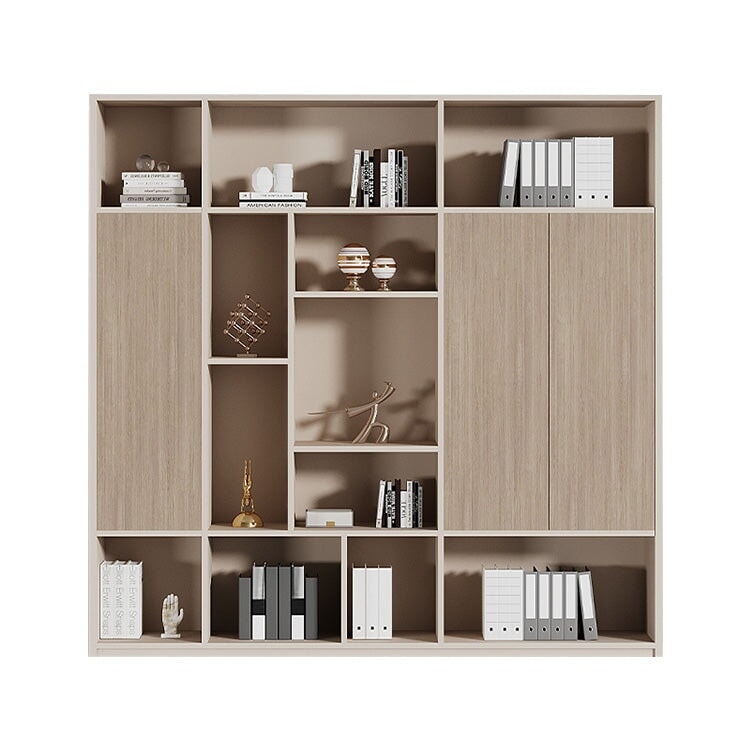 多段式キャビネット オフィスキャビネット ファイリングキャビネット 木製書庫 書類整理棚 メラミン化粧板 湿気に強い 長持ちしやすい 台輪付き 分類収納 ナチュラルテイスト ベージュ カスタマイズ可能 SC-A8