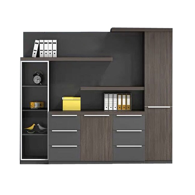 社長室用キャビネット 書類整理棚 オフィスキャビネット キャビネット 社長室 分類収納 インテリア性 シンプル ブラウン カスタマイズ可能 SC-A5