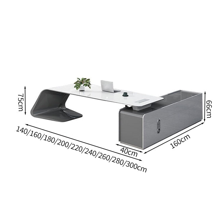 超高級 エグゼクティブデスク 焼付塗装 役員デスク 社長机 役員室用家具 カスタマイズ可能 ED-A13