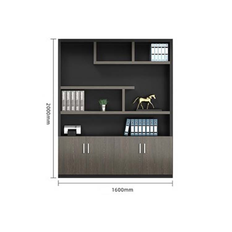 収納キャビネット 分類収納 ファイリングキャビネット 木製書庫 本棚 収納棚 オフィス家具 事務所 大容量収納スペース ブラック カスタマイズ可能 SC-A1