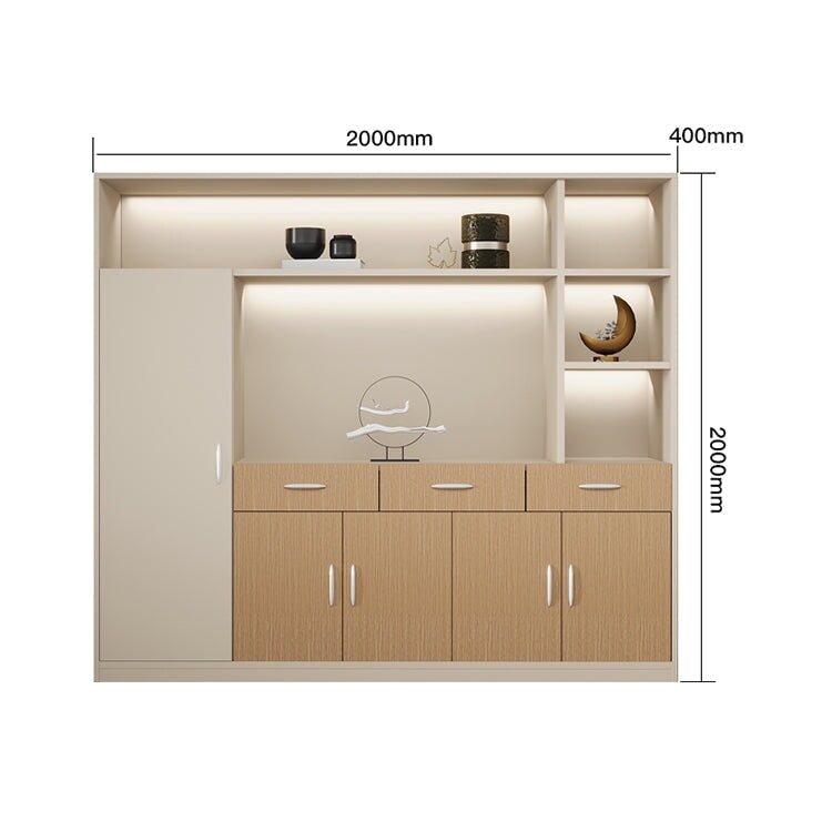 役員用キャビネット おしゃれ オフィスキャビネット ファイリングキャビネット 木製書庫 書類整理棚 ナチュラルテイスト 分類収納 高耐荷重 メラミン化粧板 お手入れ簡単 ベージュ カスタマイズ可能 SC-A10