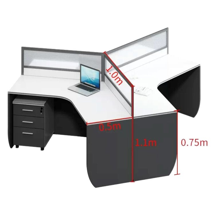 Office desk, work desk, work desk, panel legs, top panel, eco-friendly board, wiring hole, file wagon, casters, OD-A17