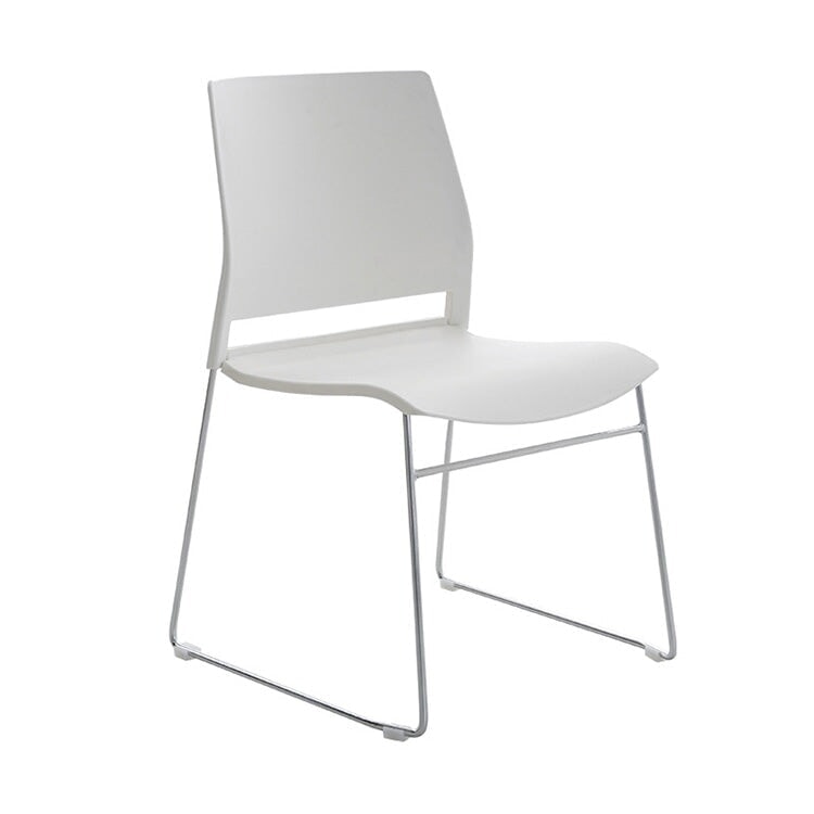 Office chair, stackable, space-saving, cotton-linen fabric, steel frame, non-slip rubber, OC-A42