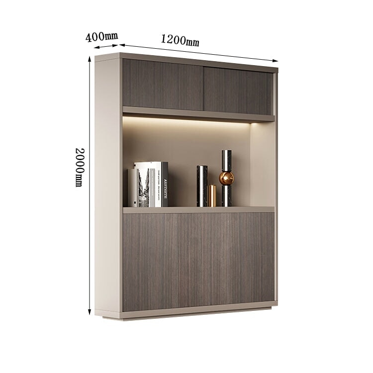 役員用キャビネット オフィス収納 ファイリングキャビネット オフィスキャビネット 書類整理棚 メラミン化粧板 無臭無害 高級感 分類収納 グレー カスタマイズ可能 SC-A6