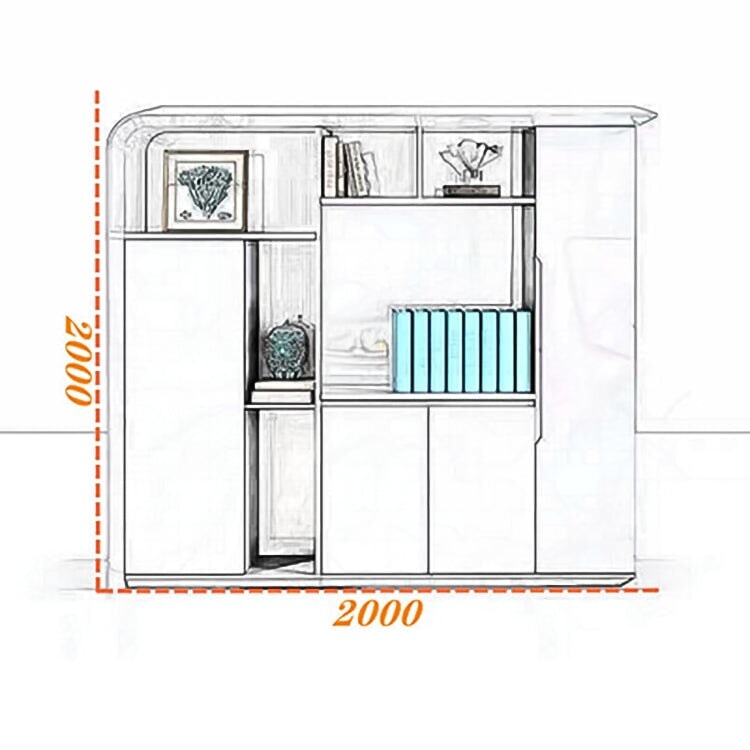 キャビネット 本棚 木製書庫木製キャビネット 大容量収納スペース 焼付塗装 北欧 シンプル ホワイト SC-A2