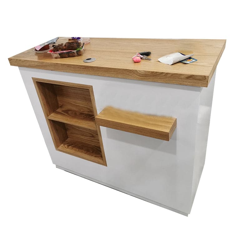 Reception counter, reception desk, entrance reception, cashier counter, counter, office reception, LED, eco-friendly material, large capacity storage, PC storage, stylish RD-A27