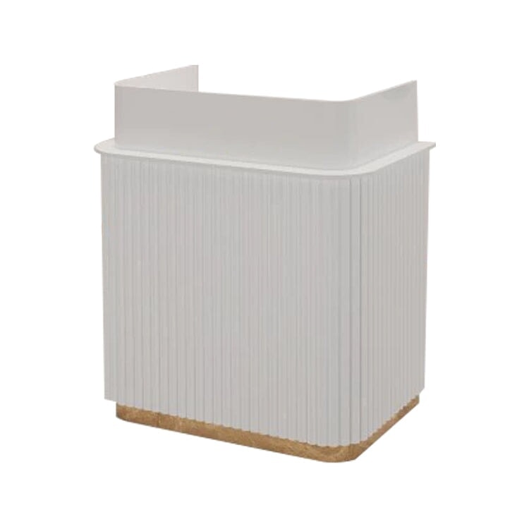 Reception counter, reception desk, entrance reception, cash register counter, counter, office reception, melamine laminate, low maintenance, eco-friendly material, large storage capacity, with drawers, designer RD-A43