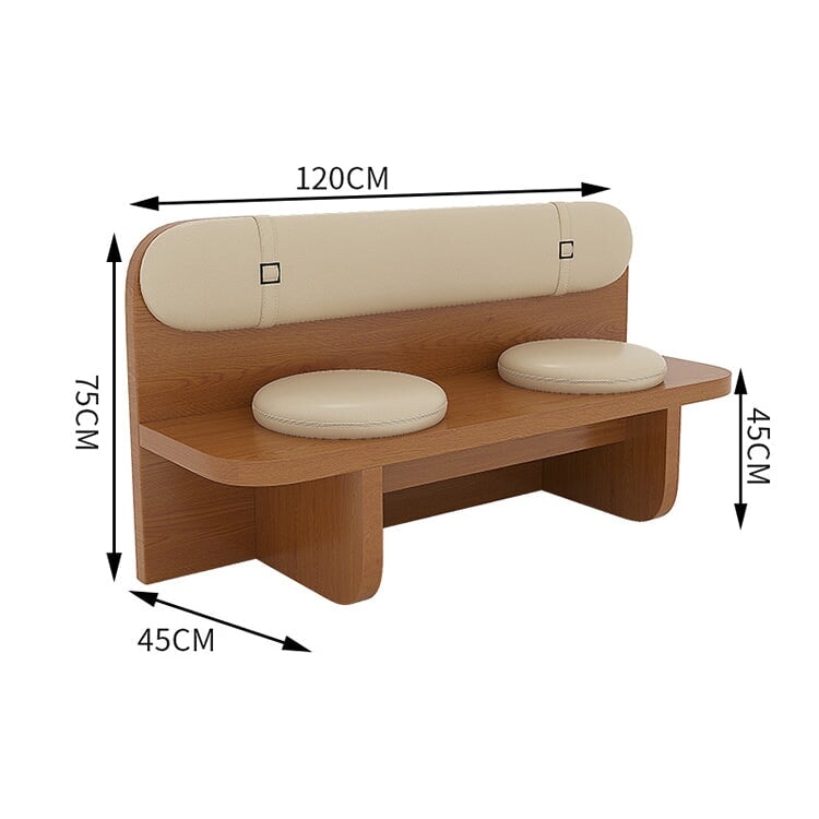 業務用ソファセット ナチュラルテイスト 高級感 おしゃれ PVCレザー生地 高密度ウレタンフォーム ベニヤ合板 メラミン化粧板 店舗用什器 店舗用家具 ナチュラル カスタマイズ可能 CT-A15