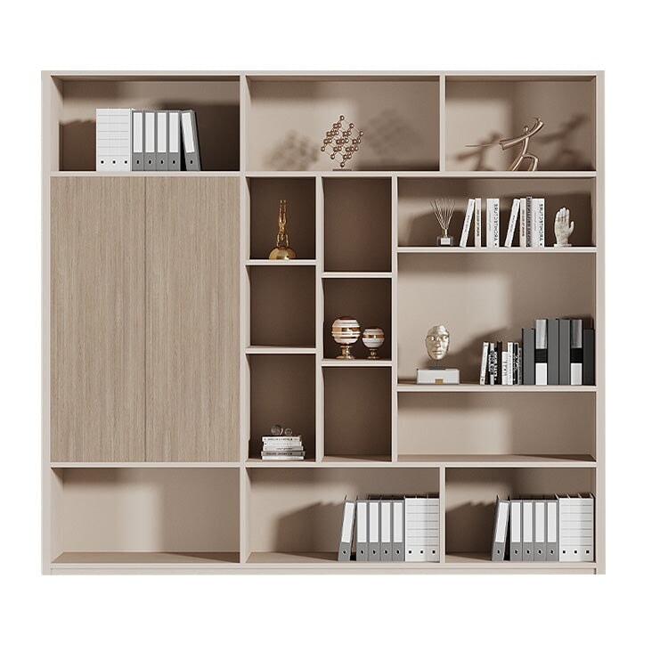 多段式キャビネット オフィスキャビネット ファイリングキャビネット 木製書庫 書類整理棚 メラミン化粧板 湿気に強い 長持ちしやすい 台輪付き 分類収納 ナチュラルテイスト ベージュ カスタマイズ可能 SC-A8