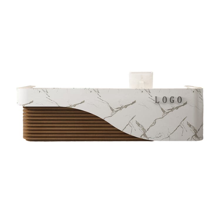 Reception counter, reception desk, entrance reception, cash register, counter, office reception, marble pattern RD-A24