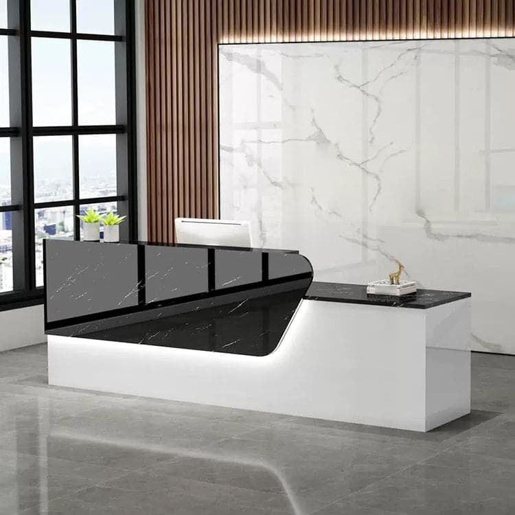 Reception counter, reception desk, cash register, counter, office reception, with LED, RD-A32