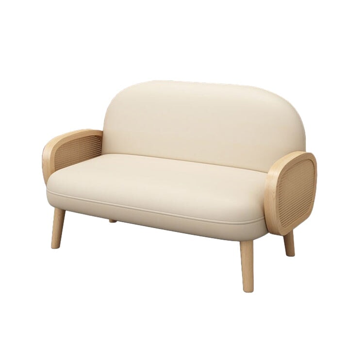 ソファテーブルセット ダイニングテーブル レストラン向け 木目調 ナッパレザー生地 高密度ウレタンフォーム ホワイト カスタマイズ可能 CT-A18