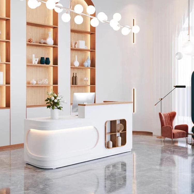 Reception counter, reception desk, entrance reception, cash register counter, counter, office reception, PC storage, excellent storage capacity, stylish, simple, RD-A29