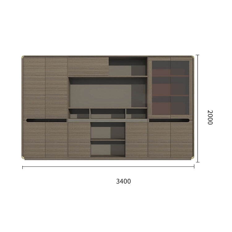 木目調キャビネット オフィスキャビネット ファイリングキャビネット 木製書庫 書類整理棚 分類収納 シック 優しい木目調 ワニス塗装 ブラウン カスタマイズ可能 SC-A15