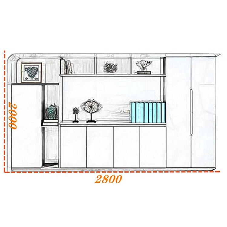 キャビネット 本棚 木製書庫木製キャビネット 大容量収納スペース 焼付塗装 北欧 シンプル ホワイト SC-A2