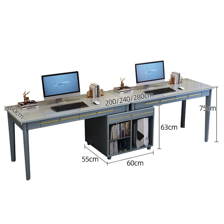 Desk, work desk, computer desk, indoor, work use, rubberwood, wood grain, spacious, rounded, rounded corners, drawer, storage, cabinet, modern, minimalist, simple, CD-A11