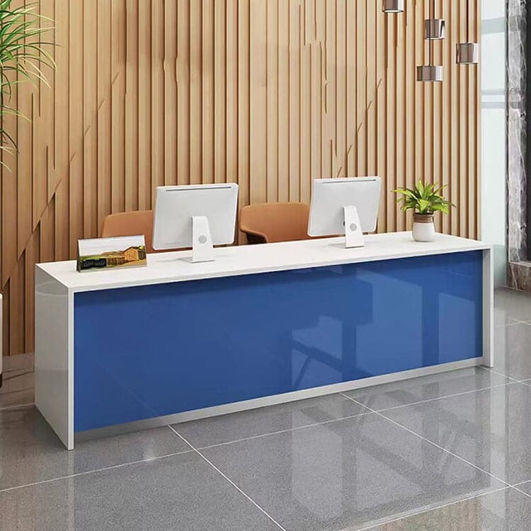 Reception counter, reception desk, cash register counter, counter, office reception, eco-friendly material, with lock, keyboard tray, RD-A34