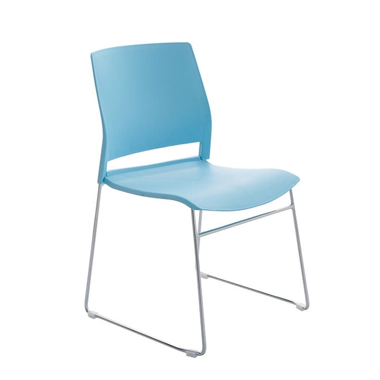 Office chair, stackable, space-saving, cotton-linen fabric, steel frame, non-slip rubber, OC-A42