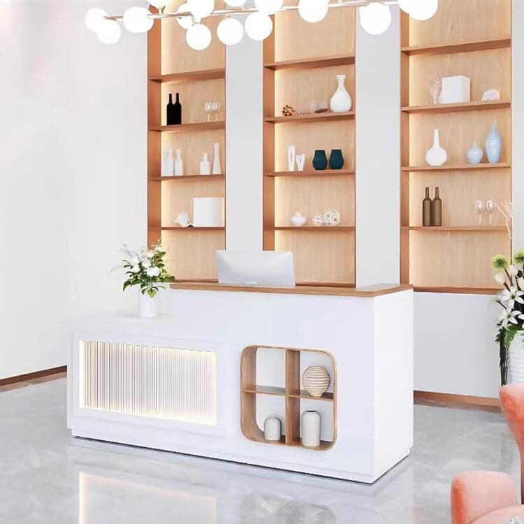 Reception counter, reception desk, entrance reception, cash register counter, counter, office reception, PC storage, excellent storage capacity, stylish, simple, RD-A29